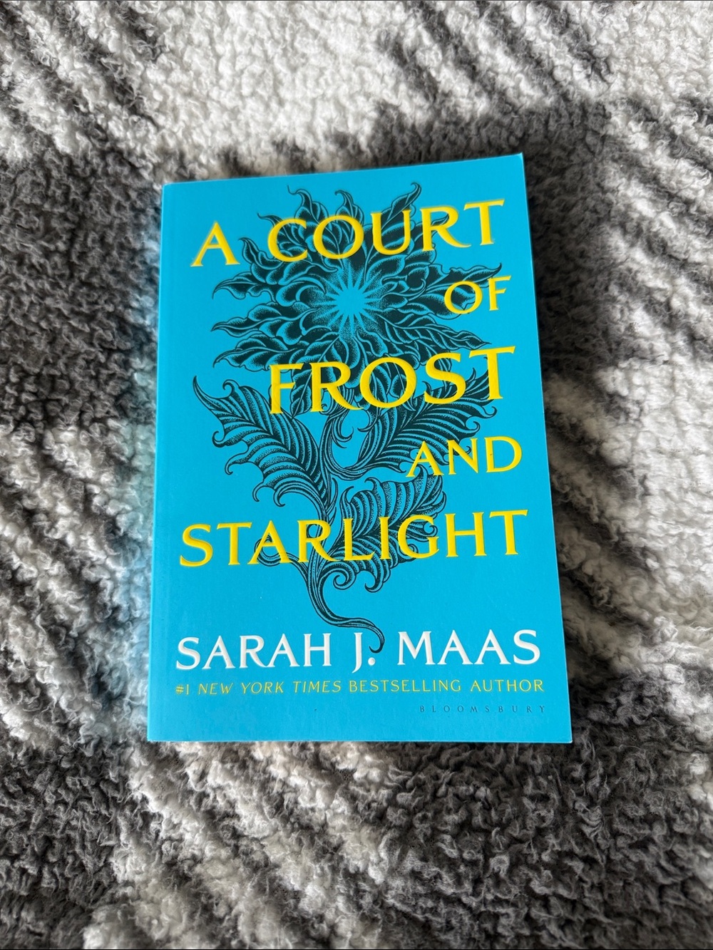 A Court of Frost and Starlight by Sarah J. Maas - Turquoise & Yellow Cover